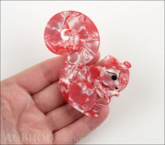 Erstwilder Pin Brooch Saskia Squirrel Pearly Pink Model