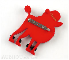 Erstwilder Poodle Dog Brooch Pin Madame Amore Red Back