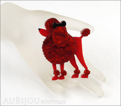 Erstwilder Poodle Dog Brooch Pin Madame Amore Red Mannequin