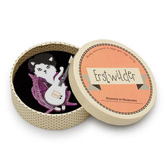 Erstwilder Prince Purple Rain Cat Brooch Pin Box
