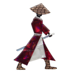 Erstwilder Rebellious Ronin Samurai Brooch Pin Front