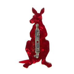 Erstwilder Roo Ride Along Kangaroo Brooch Pin Back