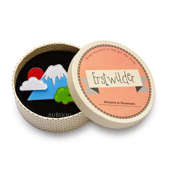 Erstwilder Snow Capped Spendour Mount Fuji Brooch Pin Box