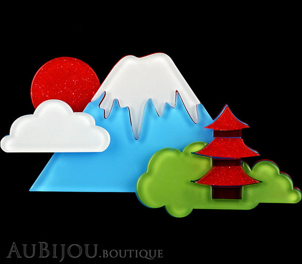 Erstwilder Snow Capped Spendour Mount Fuji Brooch Pin Gallery