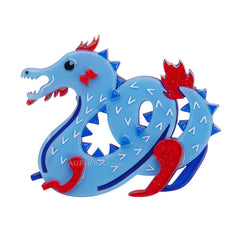 Erstwilder Tatsu The Terrifying Dragon Brooch Pin Front