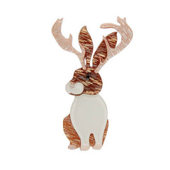 Erstwilder The Jackeloped Rabbit Brooch Pin Front