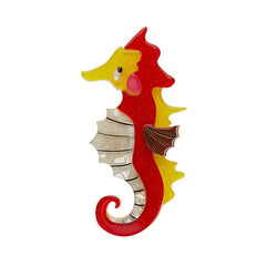 Erstwilder The Ocean Trotter Seahorse Brooch Pin Front