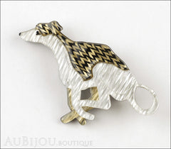 Erstwilder Whippet Hound Dog Brooch Pin Front