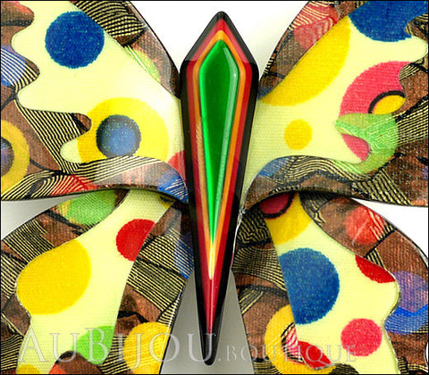 Lea Stein Elfe The Butterfly Insect Brooch Pin Multicolor Polka Dots Gallery