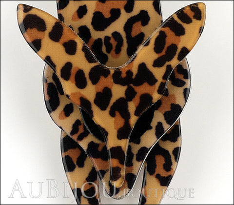 Lea Stein Fox Brooch Pin Leopard Animal Print Gallery