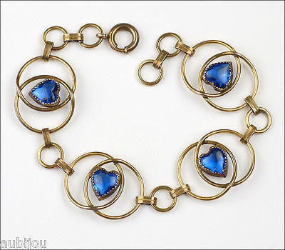 Golden heart rhinestone bracelet deals