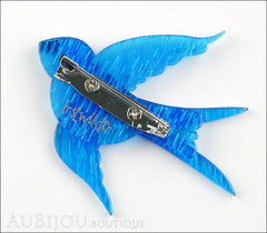 Erstwilder Bird Brooch Pin Bluebird of Happiness Back