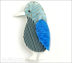 Erstwilder Bird Brooch Pin Ferris Fairy Blue Front