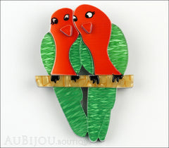 Erstwilder Bird Brooch Pin Liv and Len Lovebird Front