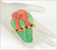 Erstwilder Bird Brooch Pin Liv and Len Lovebird Mannequin