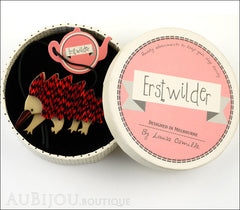 Erstwilder Brooch Pin Egbert the Echidna Red Box