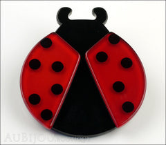 Erstwilder Brooch Pin Loving Lila Ladybug Front