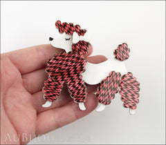 Erstwilder Brooch Pin Paige the Prancing Poodle Pink Model