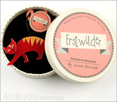 Erstwilder Brooch Pin Sadie the Sly Cat Box