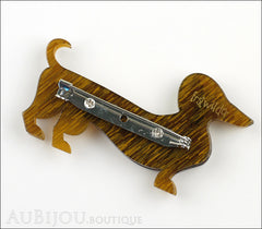 Erstwilder Brooch Pin Samuel the Silly Sausage Dachshund Red Back