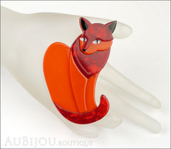 Erstwilder Cat Brooch Pin Claudette Red Mannequin