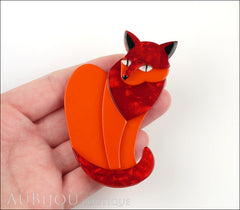 Erstwilder Cat Brooch Pin Claudette Red Model