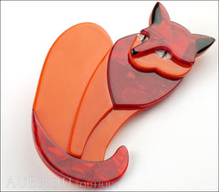 Erstwilder Cat Brooch Pin Claudette Red Side