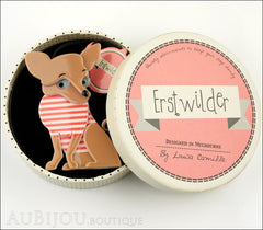 Erstwilder Dog Brooch Pin Chi Chi Chihuahua Box