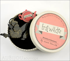Erstwilder Dog Brooch Pin Pouncing Paulette Poodle Grey Box