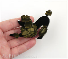 Erstwilder Dog Brooch Pin Pouncing Paulette Poodle Grey Model
