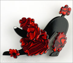 Erstwilder Dog Brooch Pin Pouncing Paulette Poodle Red Front