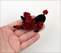Erstwilder Dog Brooch Pin Pouncing Paulette Poodle Red Model