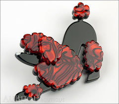 Erstwilder Dog Brooch Pin Pouncing Paulette Poodle Red Side