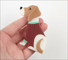 Erstwilder Dog Pin Brooch Beatrice Beagle Red Model