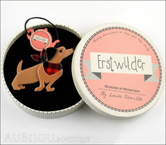 Erstwilder Dutch Hound Dog Pin Brooch Bitsa Bob Box