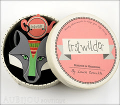 Erstwilder Pin Brooch Chanteloup the Chanting Wolf Box