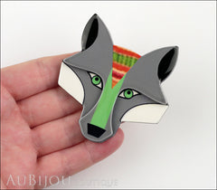 Erstwilder Pin Brooch Chanteloup the Chanting Wolf Model