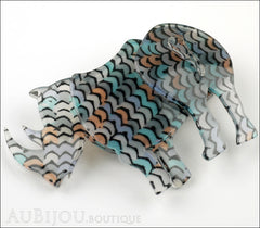 Erstwilder Pin Brooch Rhiannon the Radical Rhino Side