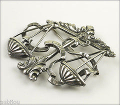 Vintage Cini Sterling Silver Zodiac Figural Libra Brooch Pin Astrology Sign Scales