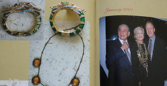 Kenneth Lane KJL Asian Oriental Green Enamel Rhinestone Double Dragon Bracelet