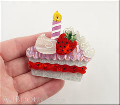 Erstwilder 5th Birthday Just One Slice Cake Brooch Pin Model