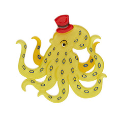 Erstwilder Armed And Dangerous Octopus Brooch Pin Front