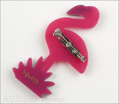 Erstwilder Bird Brooch Pin Flamboyant Flamingo Funk Fuchsia Gold Back