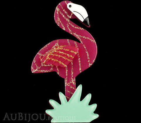 Erstwilder Bird Brooch Pin Flamboyant Flamingo Funk Fuchsia Gold Gallery