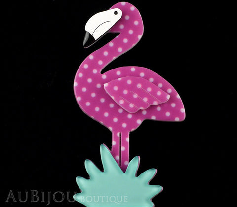 Erstwilder Bird Brooch Pin Flamboyant Flamingo Funk Purple Polka Dot Gallery