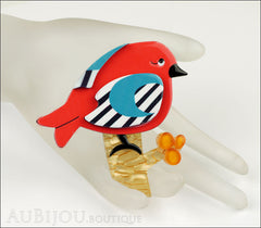 Erstwilder Bird Brooch Pin Penny's Perch Robin Red Mannequin