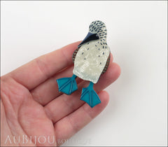 Erstwilder Bird Brooch Pin Ruby the Booby White Blue Model