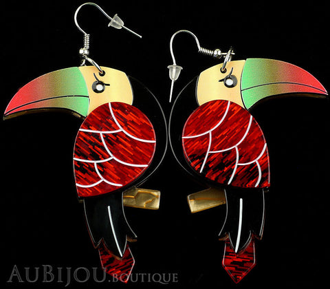 Erstwilder Bird Earrings Terrence Toucan Black Red Gallery