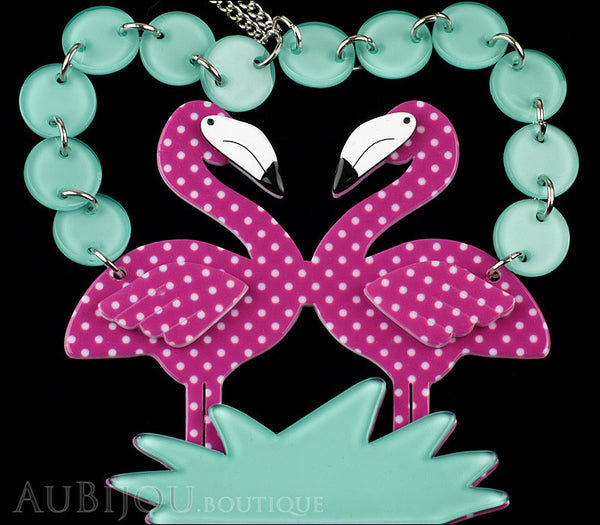 Erstwilder Bird Necklace Flamboyant Flamingo Funk Purple Polka Dot Gallery