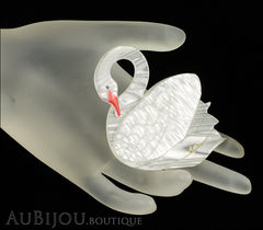 Erstwilder Bird Brooch Pin Sabine the Swan White Mannequin